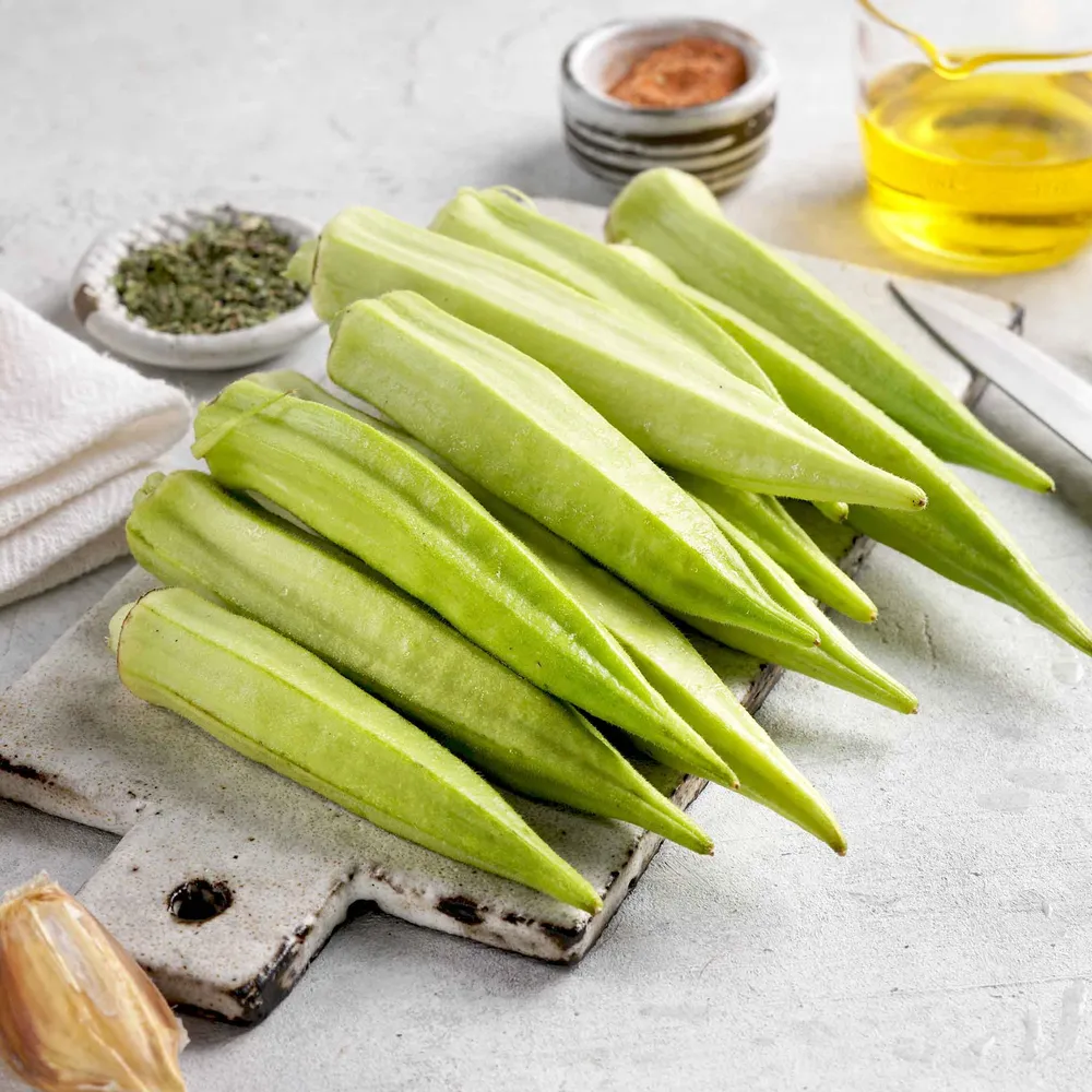 VEGSOW Blondy Okra Seeds - Heirloom Vegetable Seeds for Home Gardening