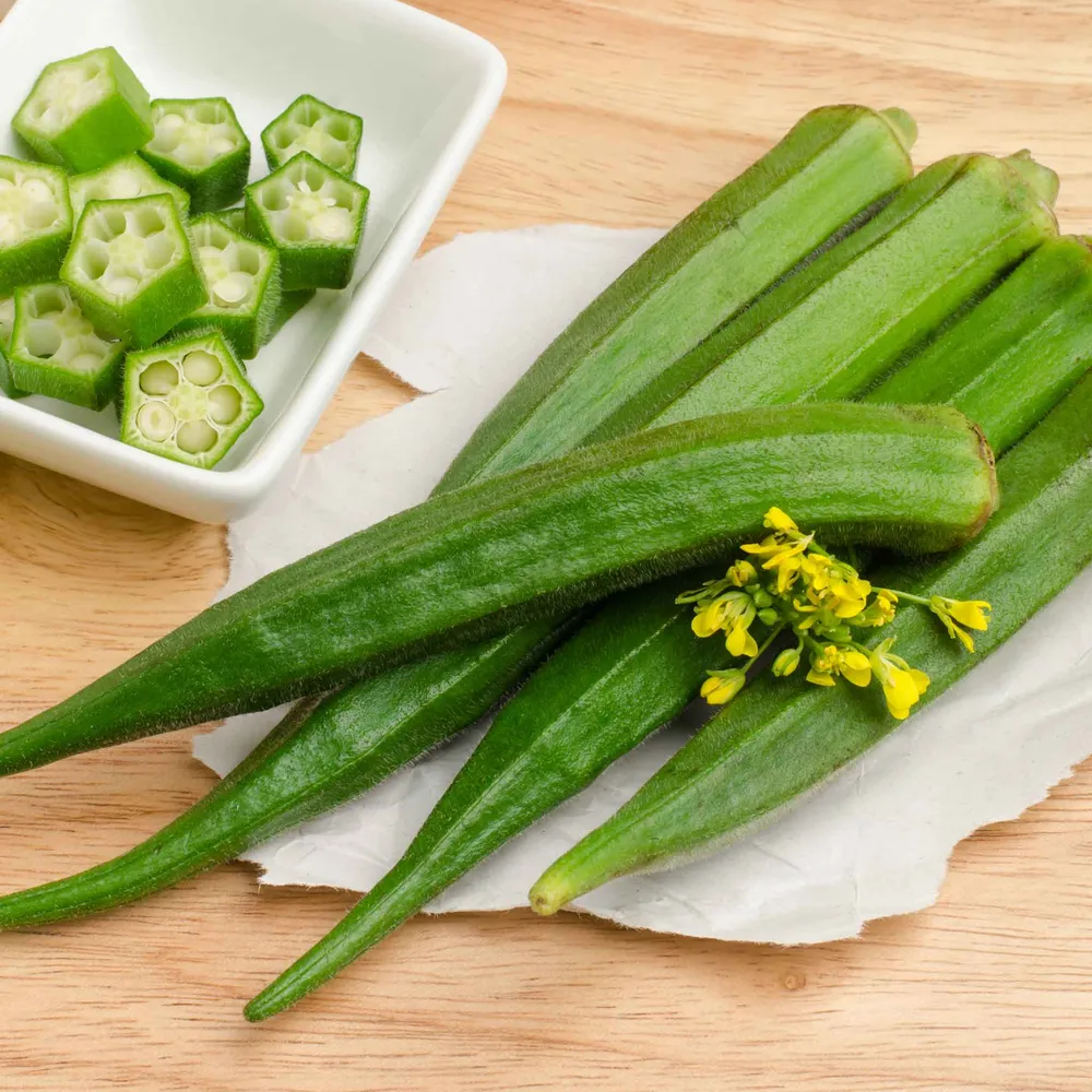 VEGSOW Perkins Long Pod Okra Seeds - Heirloom Vegetable Planting Seeds