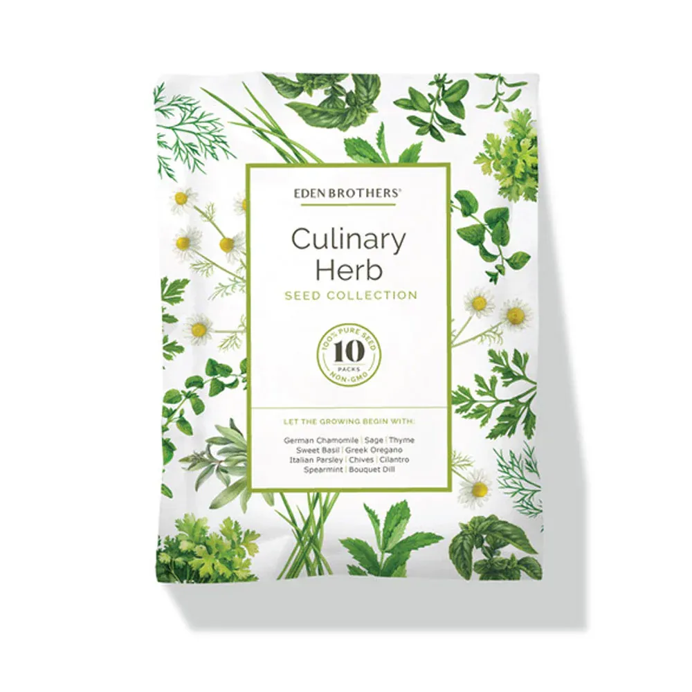 VEGSOW Culinary Herb Seed Collection - Heirloom Herb Seeds for Indoor & Outdoor Gardening