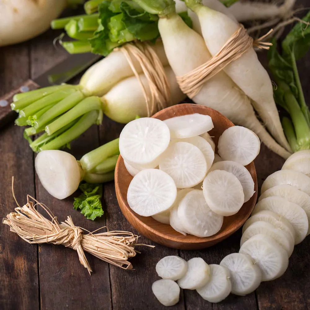 VEGSOW Japanese Minowase Daikon Radish Seeds - Heirloom Vegetable Seeds
