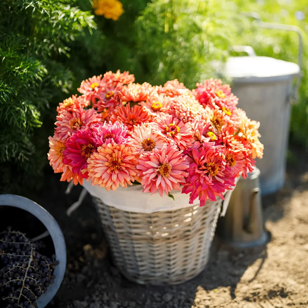 VEGSOW Zinnia Seeds - Cactus Pink Shades