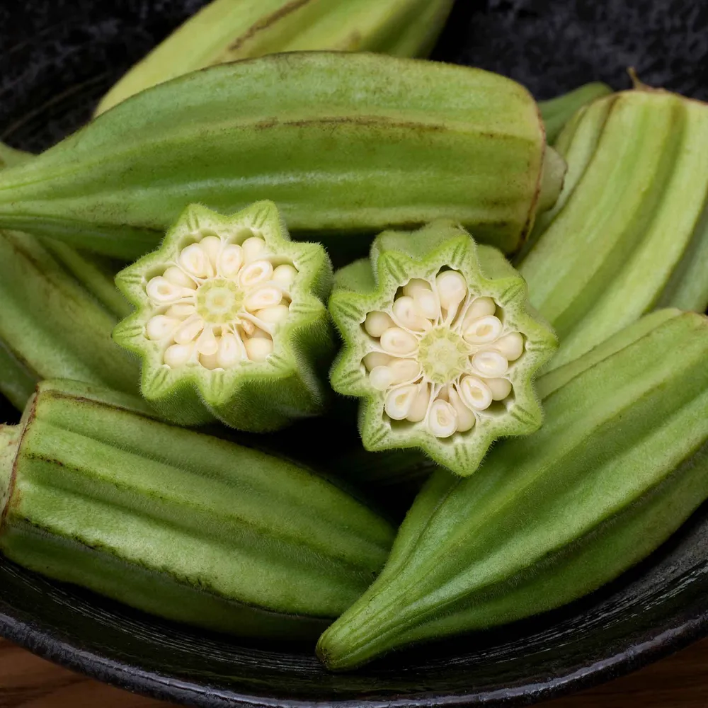 VEGSOW Star of David Okra Seeds - Heirloom Vegetable Seeds for Home Gardening