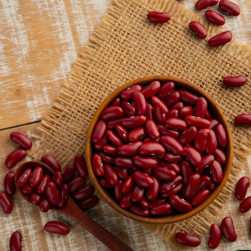VEGSOW Dark Red Kidney Bush Bean Seeds - Heirloom Vegetable Planting Seeds