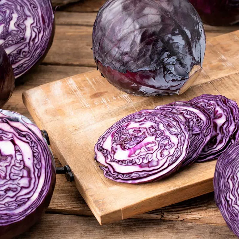 VEGSOW Organic Red Acre Cabbage Seeds - Non-GMO Heirloom Vegetable Seeds