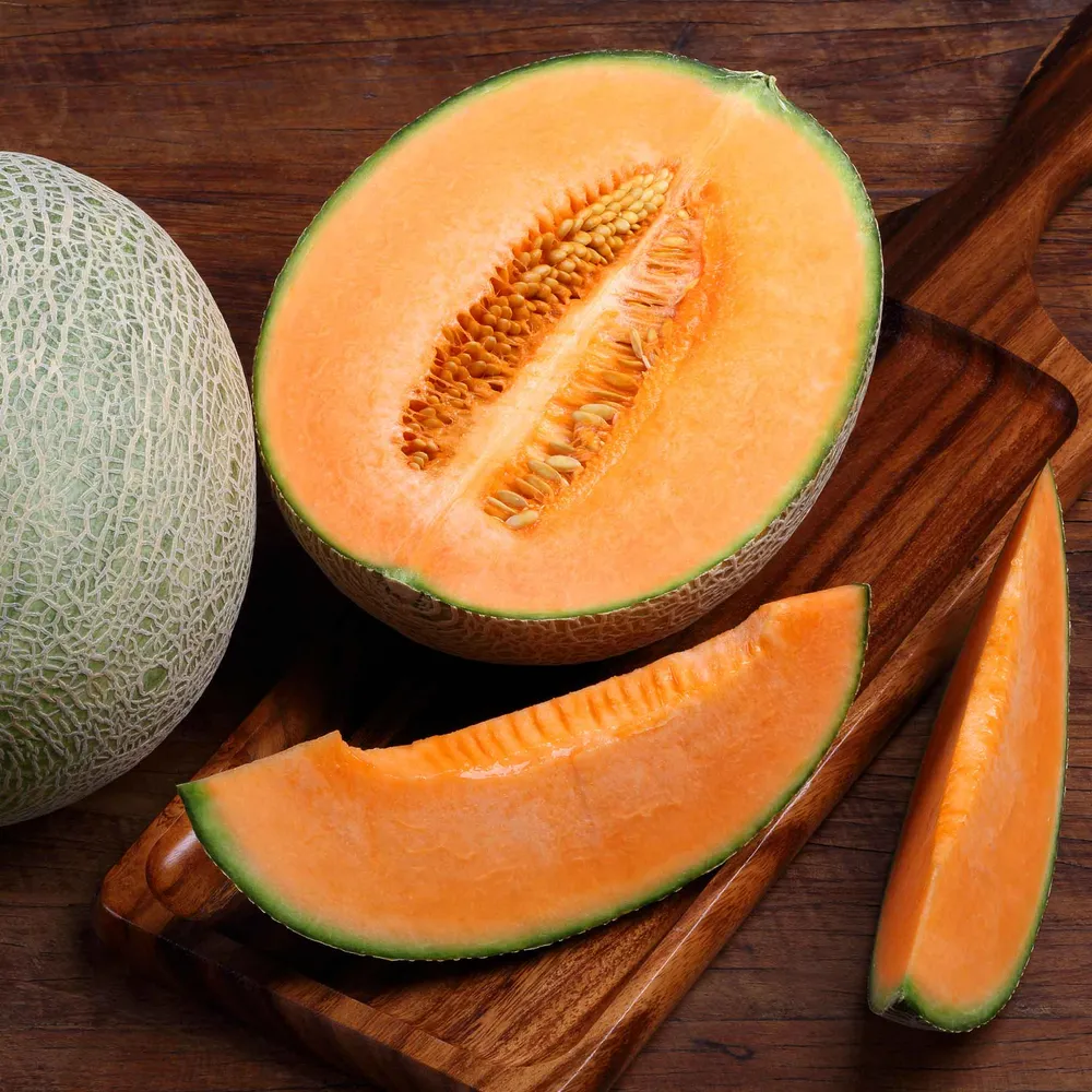 VEGSOW Edisto 47 Cantaloupe Melon Seeds - Heirloom Variety for Home Gardening
